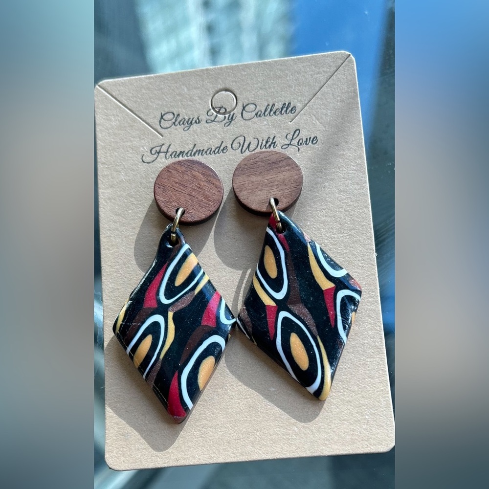 Handmade polymer clay earrings